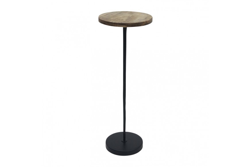 Sagebrook™ 25" Metal/Wood Drink Table - Brown/Black