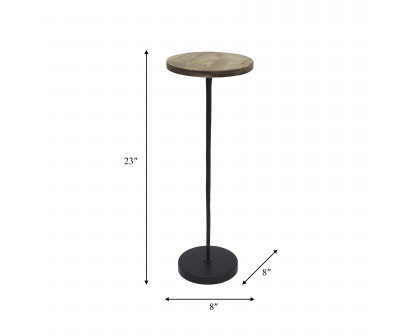 Sagebrook™ 23" Metal/Wood Drink Table - Brown/Black