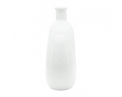 Sagebrook 8" Ceramic Round Cut-out Vase - White