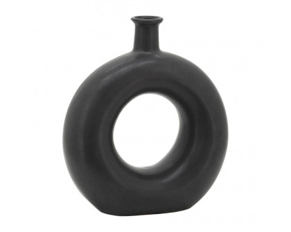 Sagebrook 8" Ceramic Round Cut-out Vase