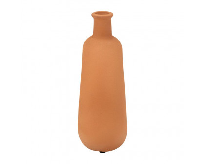 Sagebrook 8" Ceramic Round Cut-out Vase - Terracotta