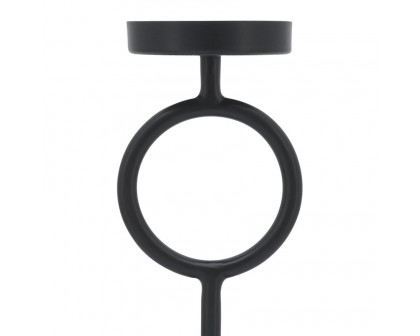 Sagebrook 13" Metal Ring Candle Holder - Black