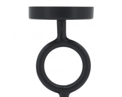 Sagebrook 8" Metal Ring Candle Holder - Black