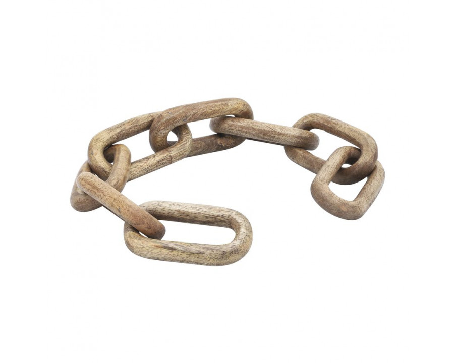 Sagebrook - 23" Wood 8-Links Chains in Brown