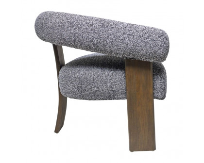 Sagebrook™ Curved Back Wishbone Chair With Brown Oak Legs - Gray