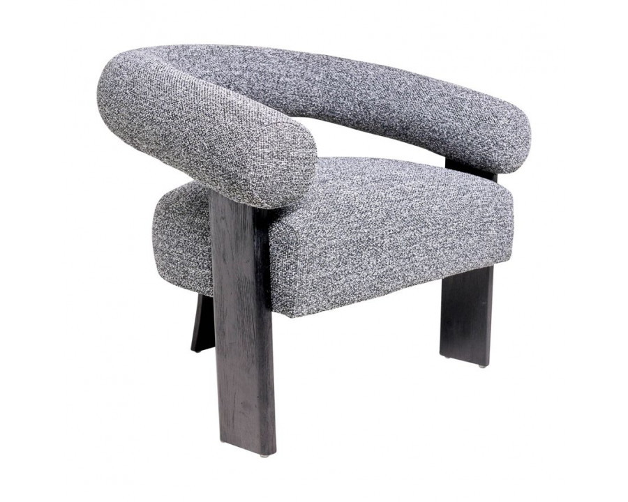 Sagebrook Curved Back Wishbone Chair With Black Legs - Gray