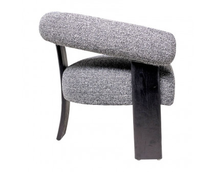 Sagebrook Curved Back Wishbone Chair With Black Legs - Gray