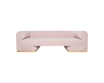 Sagebrook Modern Sofa With Oak Wood Base