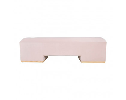 Sagebrook Modern Sofa With Oak Wood Base - Blush