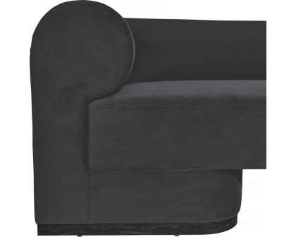 Sagebrook Modern Sofa With Black Oak Base - Gunmetal