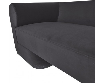 Sagebrook Modern Sofa With Black Oak Base - Gunmetal