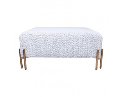 Sagebrook Square Ottoman - White