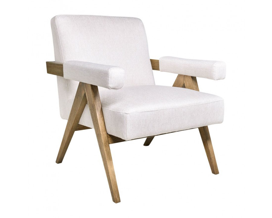 Sagebrook Wood Scandinavian Accent Chair - Ivory