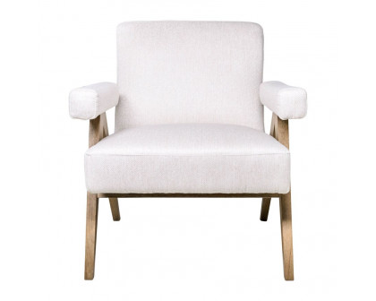 Sagebrook Wood Scandinavian Accent Chair - Ivory