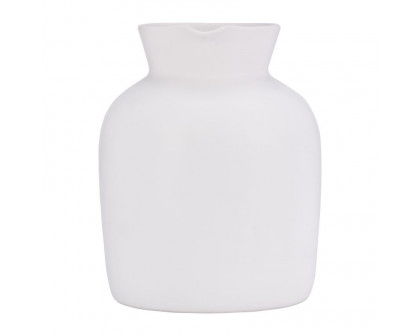 Sagebrook 7" Ceramic Pitcher Vase - White