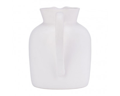 Sagebrook 7" Ceramic Pitcher Vase - White