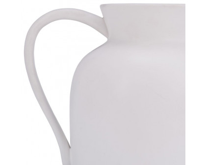 Sagebrook 7" Ceramic Pitcher Vase - White