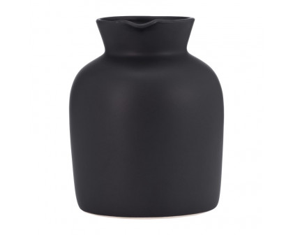 Sagebrook 7" Ceramic Pitcher Vase - Black