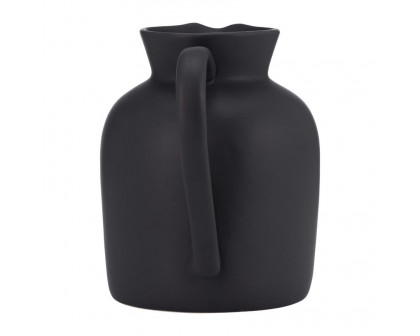 Sagebrook 7" Ceramic Pitcher Vase - Black