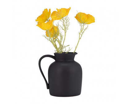 Sagebrook 7" Ceramic Pitcher Vase - Black