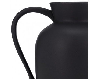 Sagebrook 7" Ceramic Pitcher Vase - Black