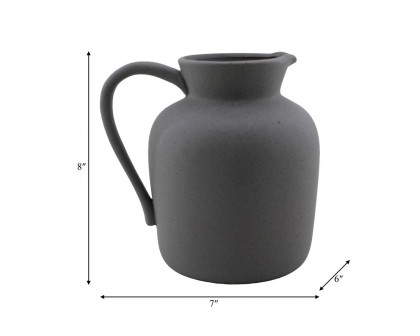 Sagebrook 7" Ceramic Pitcher Vase - Gray