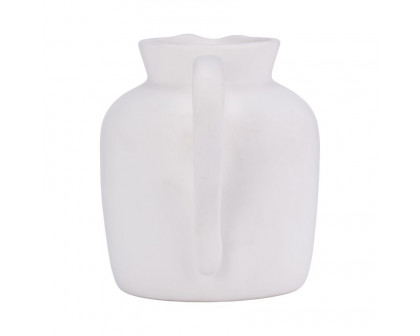 Sagebrook 5" Ceramic Pitcher Vase - White