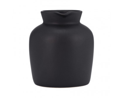 Sagebrook 5" Ceramic Pitcher Vase - Black