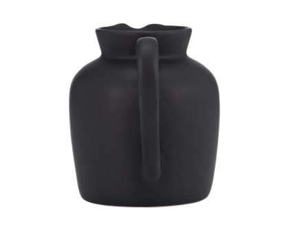 Sagebrook 5" Ceramic Pitcher Vase - Black