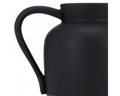 Sagebrook 5" Ceramic Pitcher Vase - Black