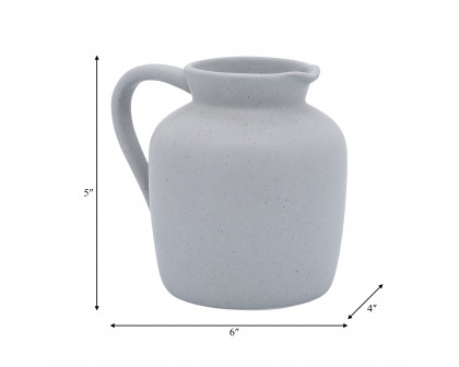 Sagebrook 5" Ceramic Pitcher Vase - Gray