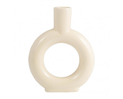 Sagebrook 9" Ceramic Round Cut-out Vase