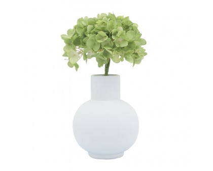 Sagebrook 8" Ceramic Bulbous Vase - White