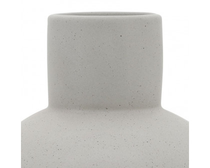 Sagebrook 8" Ceramic Bulbous Vase - White