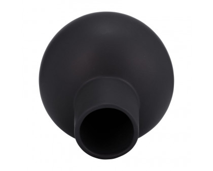 Sagebrook 8" Ceramic Bulbous Vase - Black