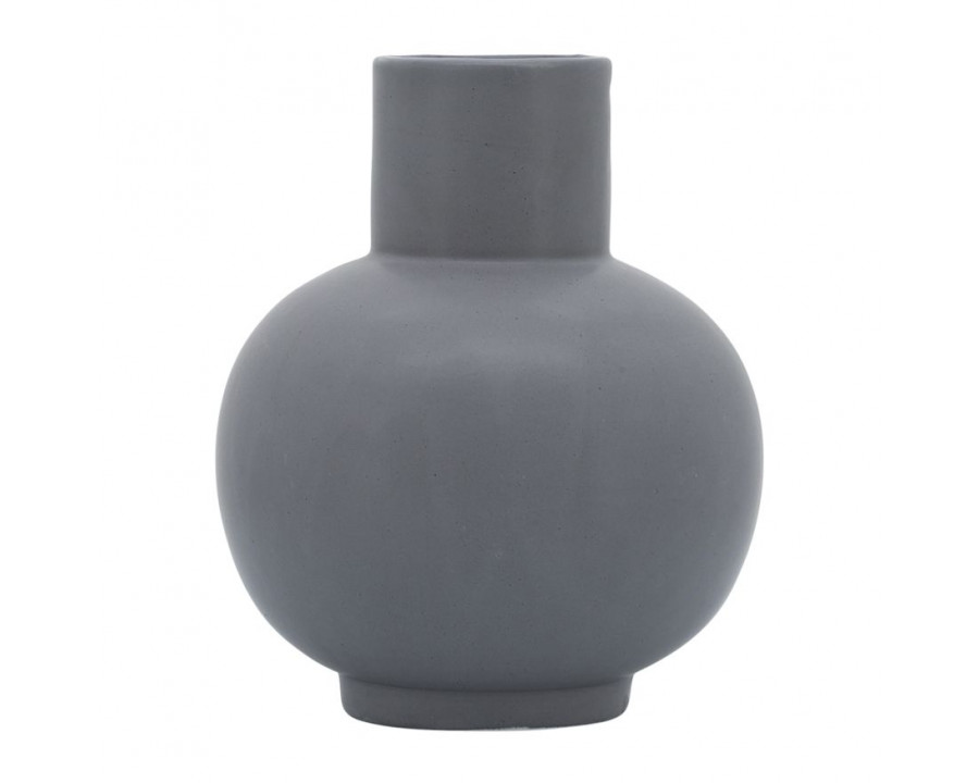 Sagebrook 8" Ceramic Bulbous Vase - Gray