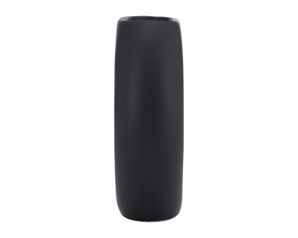 Sagebrook 5" Ceramic Donut Vase - Black