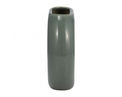 Sagebrook 5" Ceramic Donut Vase - Dark Sage