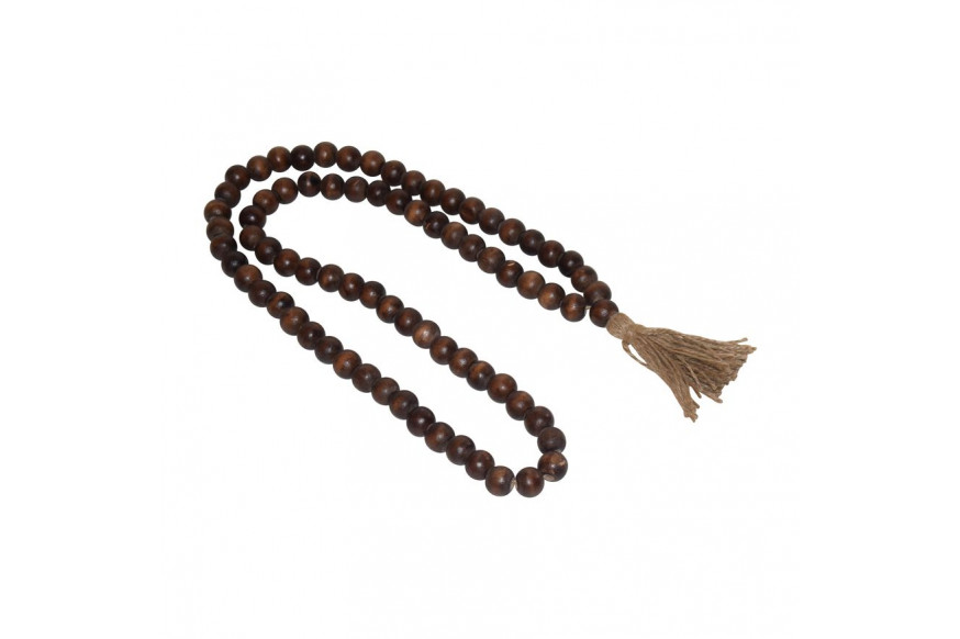 Sagebrook™ 1" Wood Double Bead Garland - Dark Brown