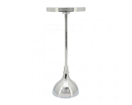 Sagebrook™ 24" Round Drink Table - Silver/White