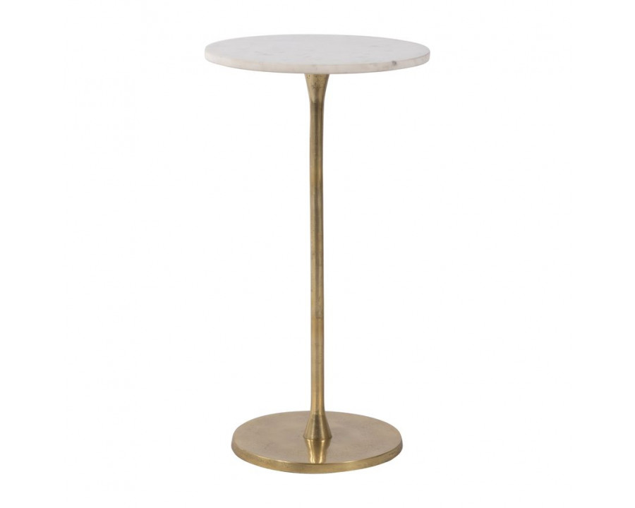 Sagebrook 24" Round Drink Table - Gold/White