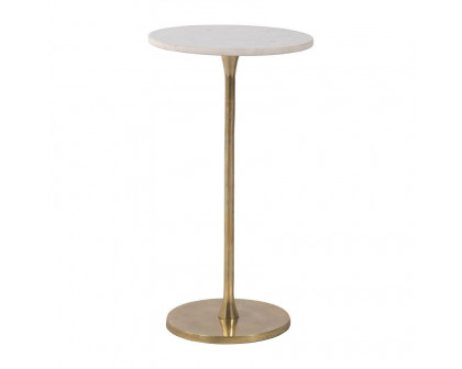 Sagebrook 24" Round Drink Table - Gold/White