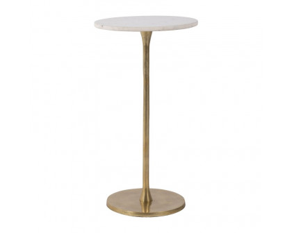 Sagebrook 24" Round Drink Table - Gold/White