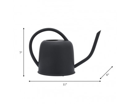 Sagebrook 7" Metal Watering Can - Black