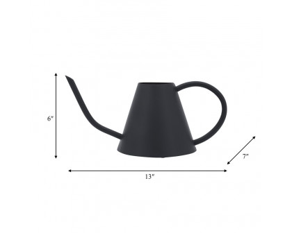 Sagebrook 6" Metal Watering Can - Black