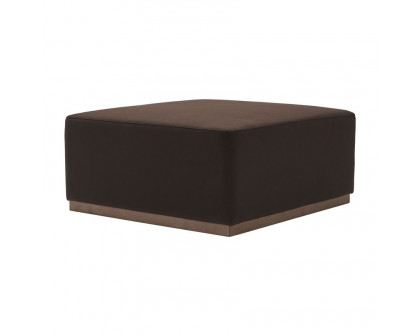 Sagebrook™ Upholstered Square Ottoman - Brown