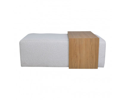 Sagebrook™ Modern Rectangular Ottoman With Wood Accent