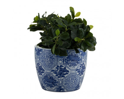 Sagebrook™ 6"/8"/10" Ceramic Chinoiserie Planters (Set Of 3) - Blue/White