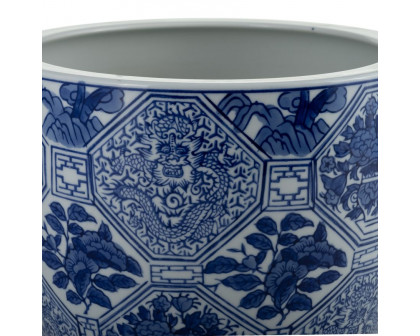 Sagebrook™ 6"/8"/10" Ceramic Chinoiserie Planters (Set Of 3) - Blue/White