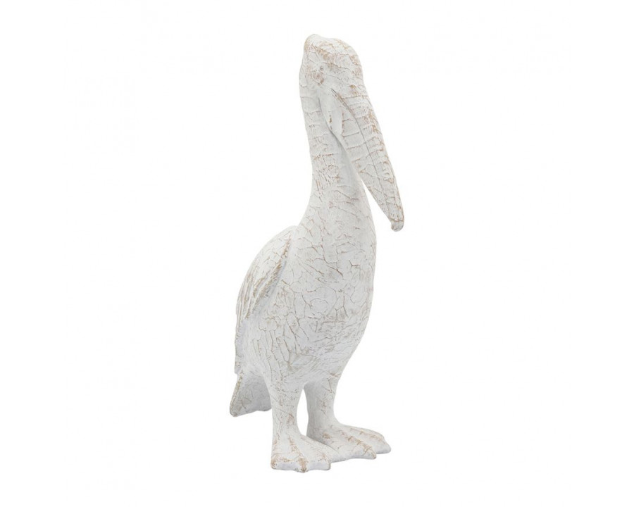 Sagebrook - 14" Ceramic Standing Pelican in White